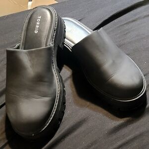 Torrid Black Platform Mules Sleek Design
